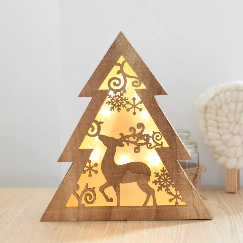 éclairage led vacances arbre noël cerf étoile décoration maison - vue 9 sur 11