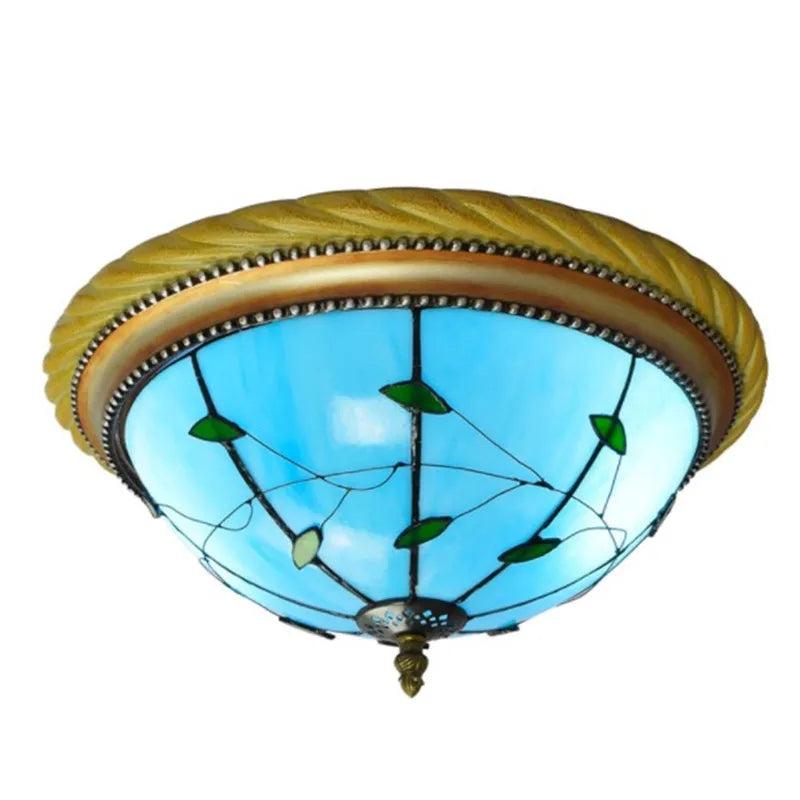 plafonnier en vitrail style méditerranéen pour extérieur et intérieur - vue 11 sur 14