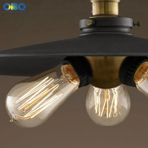 suspension vintage en fer pour éclairage intérieur bar boutique salle - vue 5 sur 5