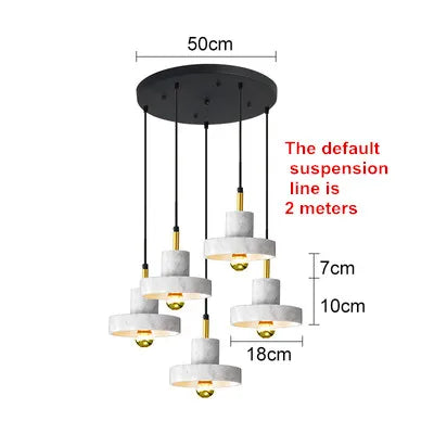 Nordic marble chandeliers post-modern minimalist bar, living room, dining room, bedside decorative lamps and lanterns - vue 11 sur 12