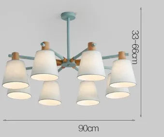 lustre à led design nordique pour éclairage suspendu moderne - vue 17 sur 17