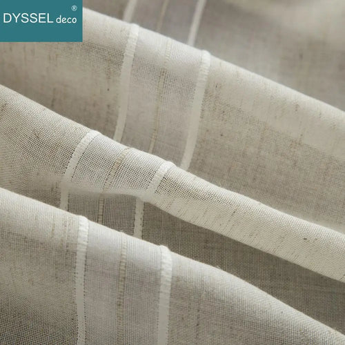 Voilage rideau rayures style européen pour salon chambre - vue 6 sur 8