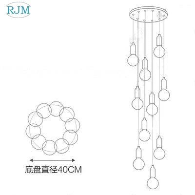 lustre suspension led créative en verre cristal postmoderne - vue 14 sur 18