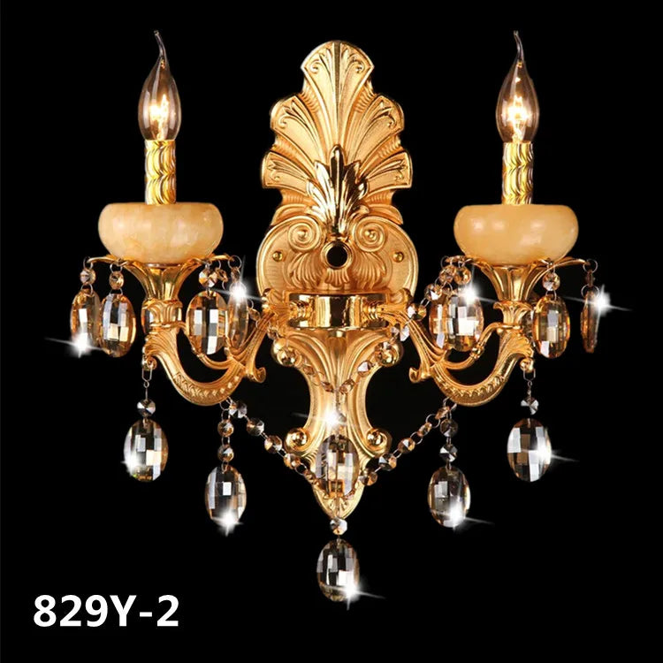 applique murale rétro à 5 bras en cristal pour intérieur élégant - vue 6 sur 12