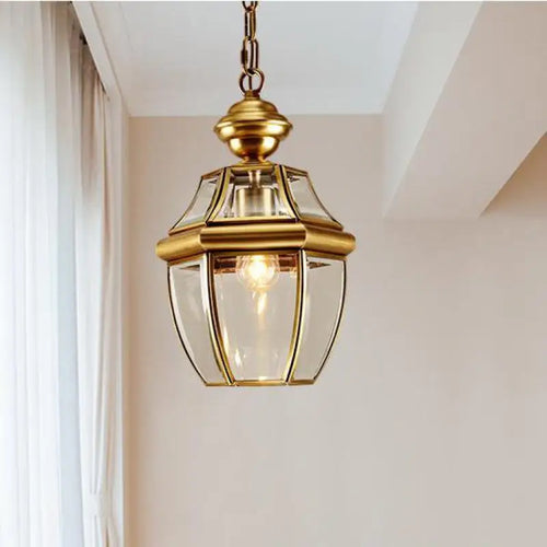 suspension rétro en cuivre pour éclairage intérieur et extérieur - vue 2 sur 8