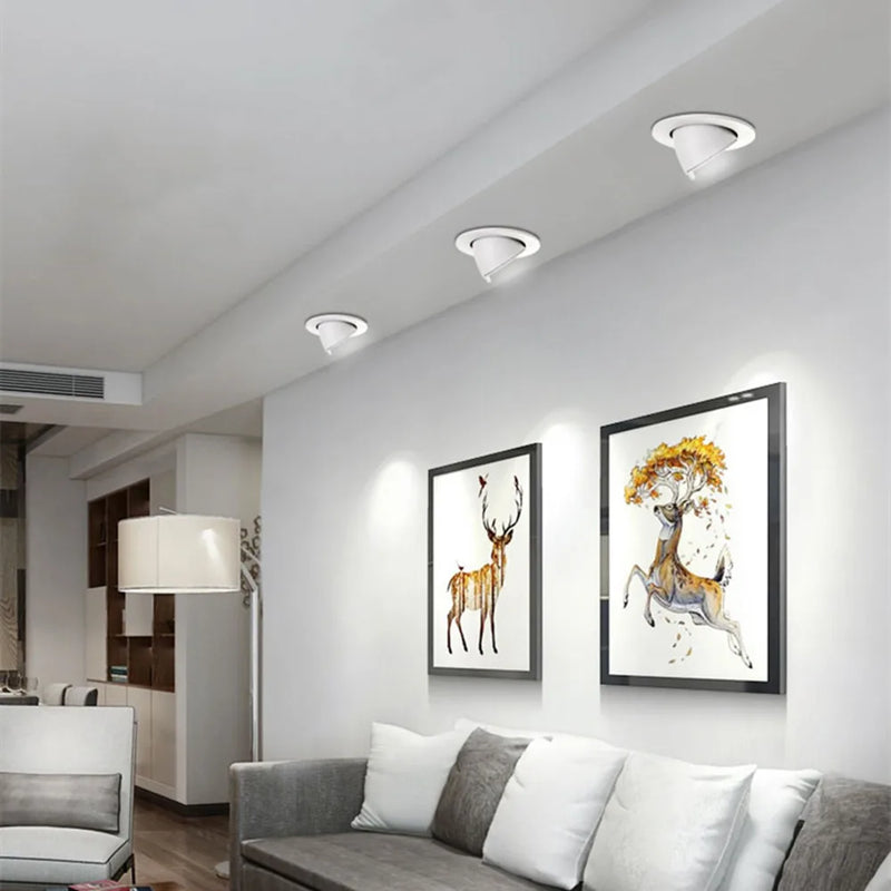 Spot Dimmable Led Downlight 360 rotation réglable encastré Downlight plafonnier salle à manger salon Spot luminaires Led