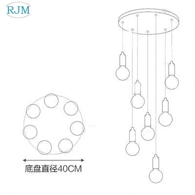 lustre suspension led créative en verre cristal postmoderne - vue 15 sur 18