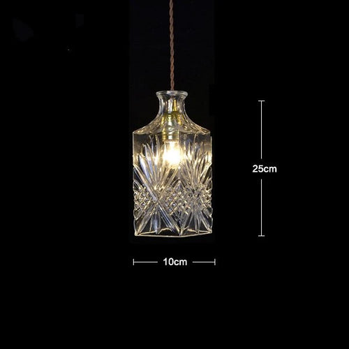 lustre nordique simple moderne industriel en verre pour bar café - vue 10 sur 10