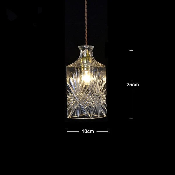 lustre nordique simple moderne industriel en verre pour bar café - vue 9 sur 10