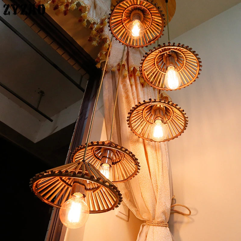 suspension en bambou style japonais pour décoration intérieure - vue 4 sur 10