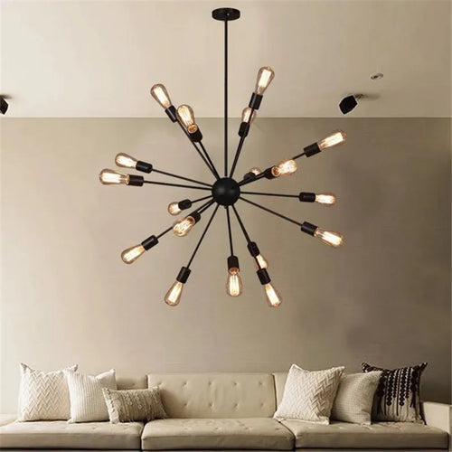 lustre industriel rétro led gzmj avec multiples têtes