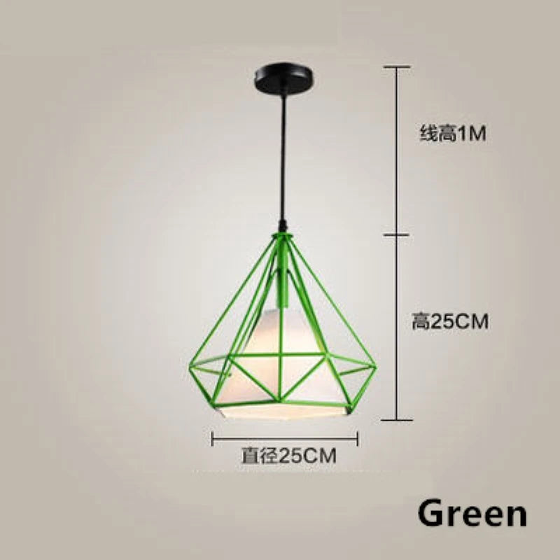 suspension cage à oiseaux minimaliste métal noir led - vue 8 sur 11