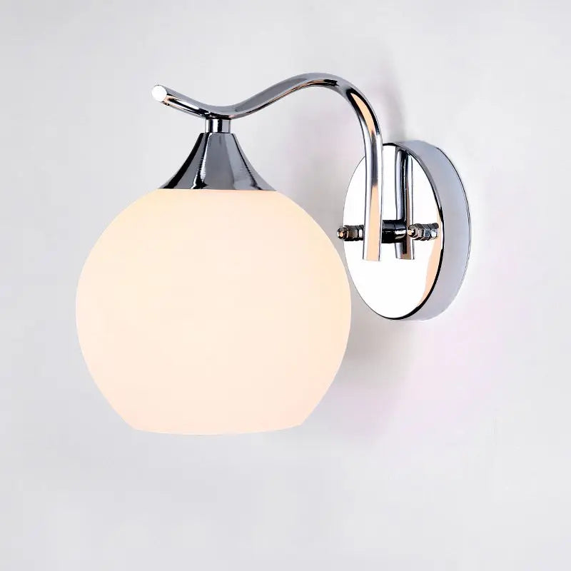 Applique murale chromée et boule LED moderne créative - vue 4 sur 7