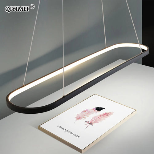 suspension led moderne rectangulaire avec télécommande lampara - vue 5 sur 12