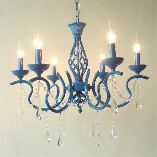 lustre en cristal de fer style pastoral européen élégant et raffiné - vue 2 sur 9