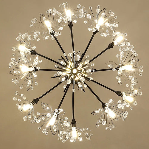 suspension en cristal de pissenlit pour ambiance moderne - vue 7 sur 12