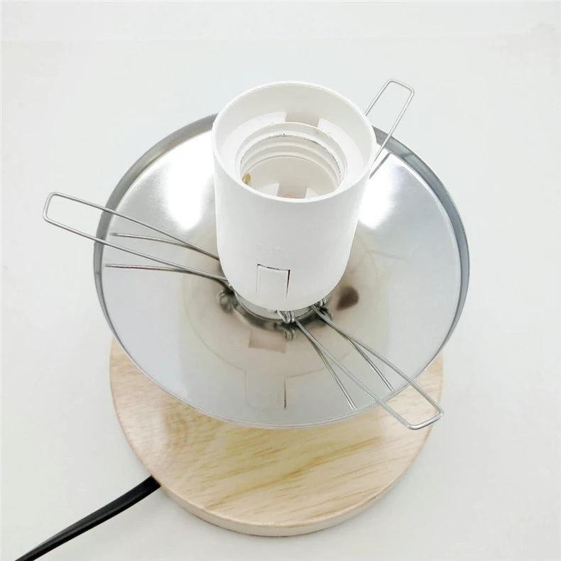 lampe de bureau vintage en bois avec protection de la vue led - vue 4 sur 5