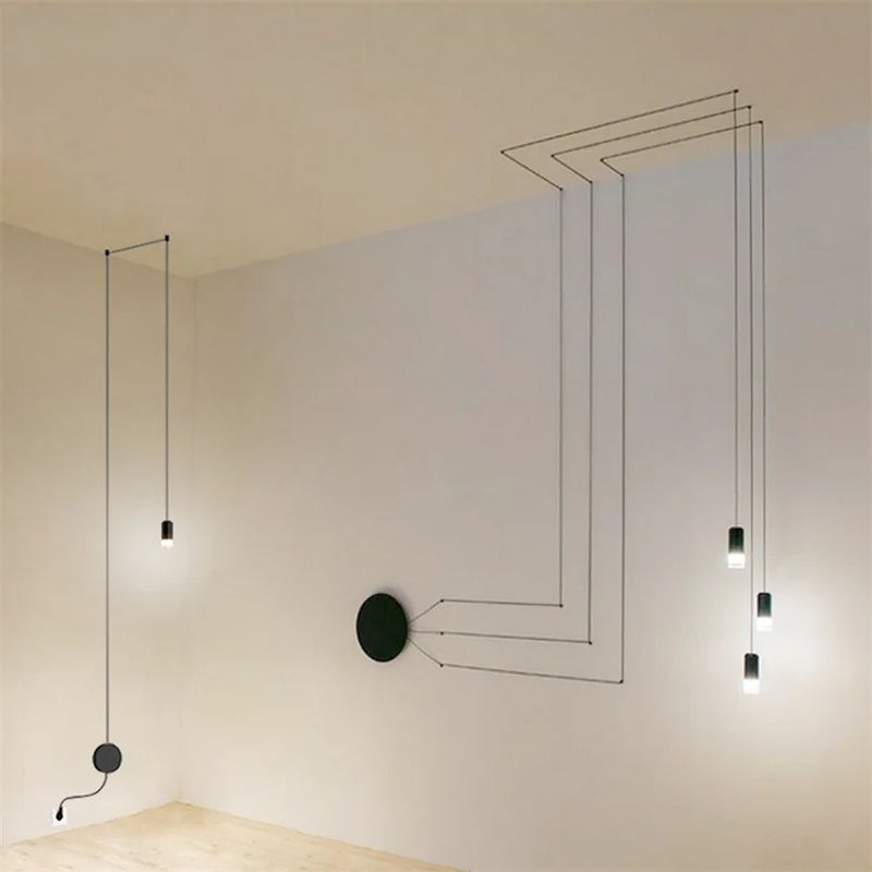 lustre moderne suspension araignée à leds style nordique