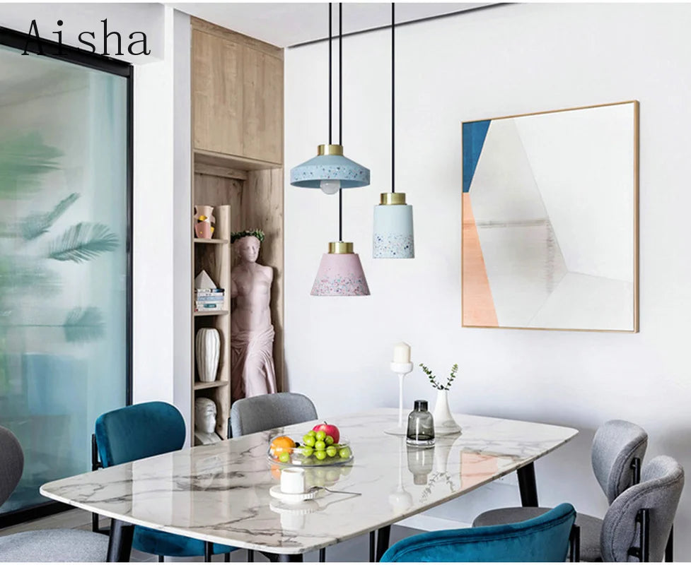 suspension vintage en ciment pour bar et café - vue 4 sur 14