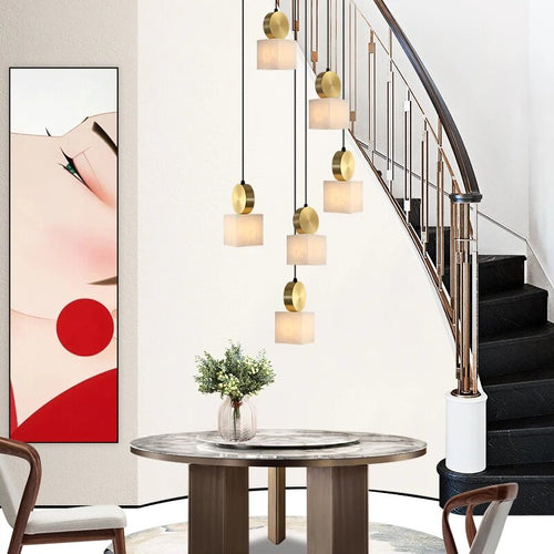 Suspension lumière villa moderne