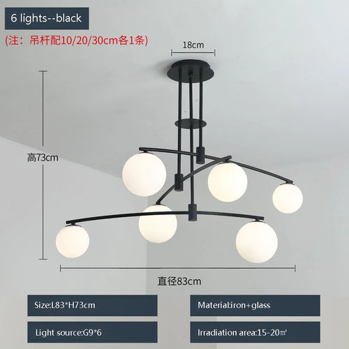 suspension moderne en métal et verre pour intérieur - vue 18 sur 18