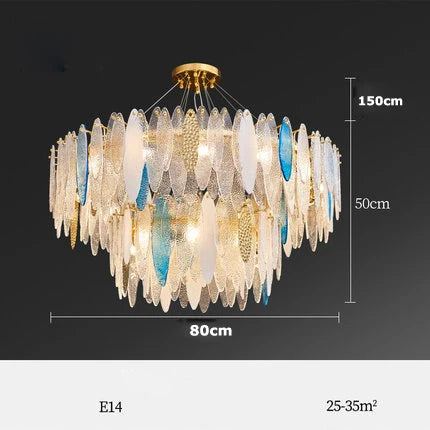 lustre led art déco en fer et verre design élégant pour éclairage moderne - vue 9 sur 25