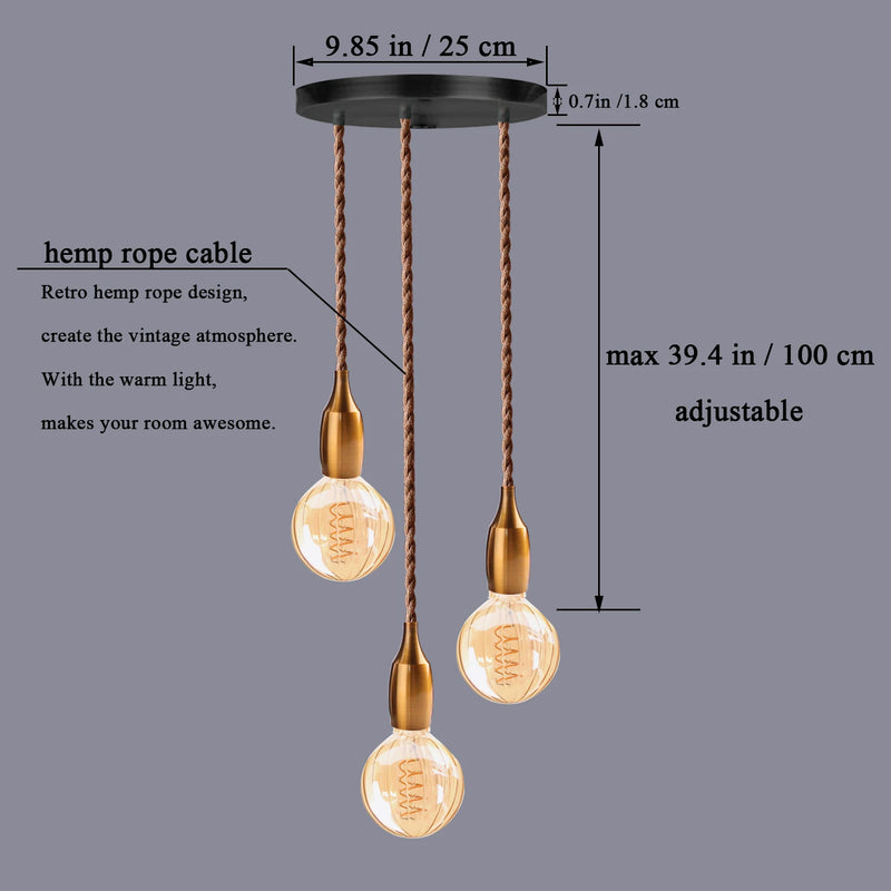 lampes suspendues modernes nordiques edison support vis aluminium décoration maison