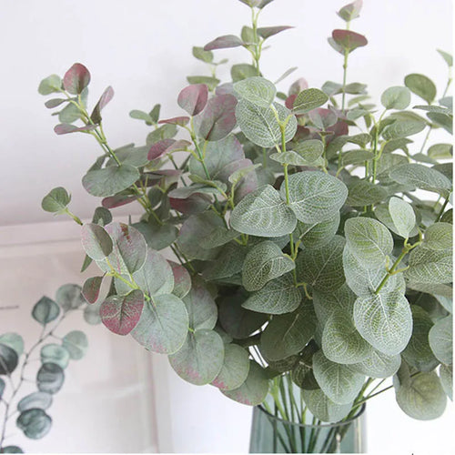 branche de feuilles artificielles en soie pour décoration intérieure et mariage - vue 3 sur 11
