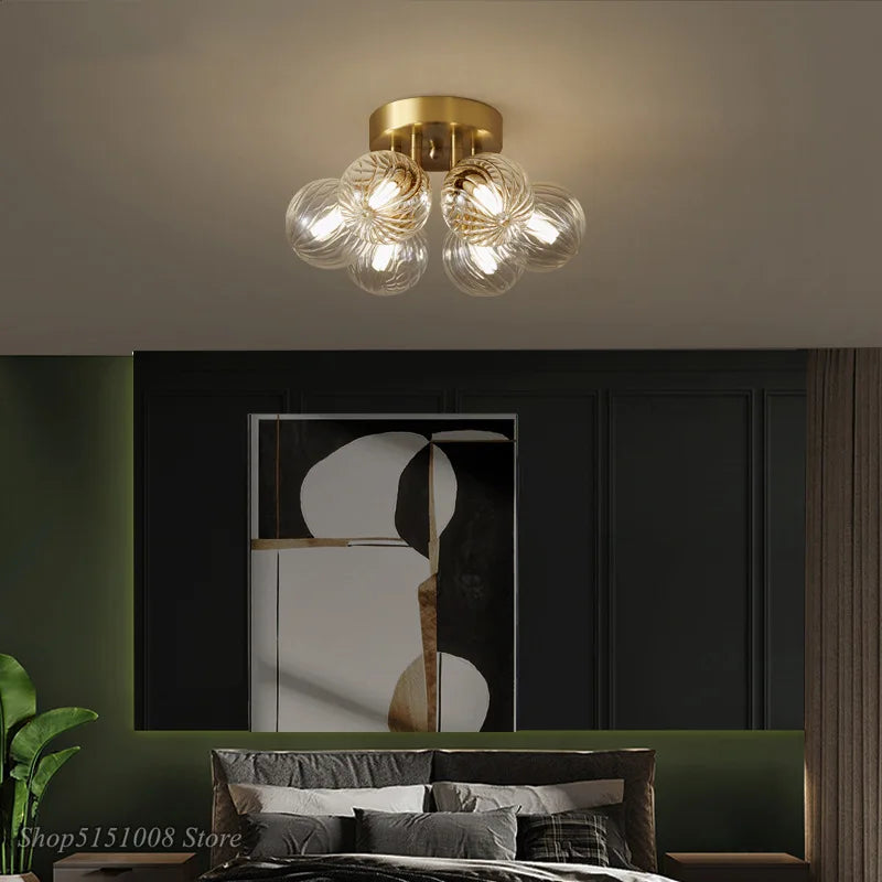 Lampe plafonnier verre boule magique - vue 4 sur 9