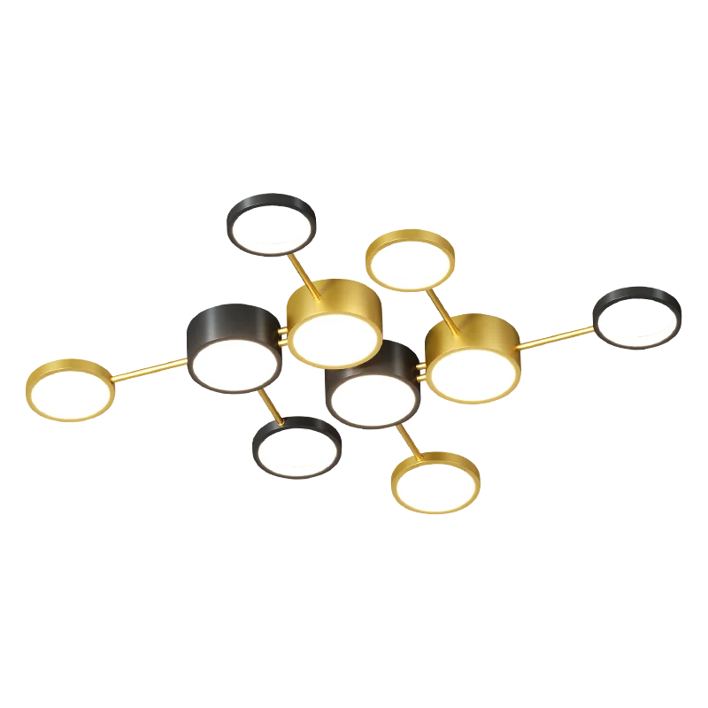 plafonnier led acrylique design moderne forme moléculaire décoratif