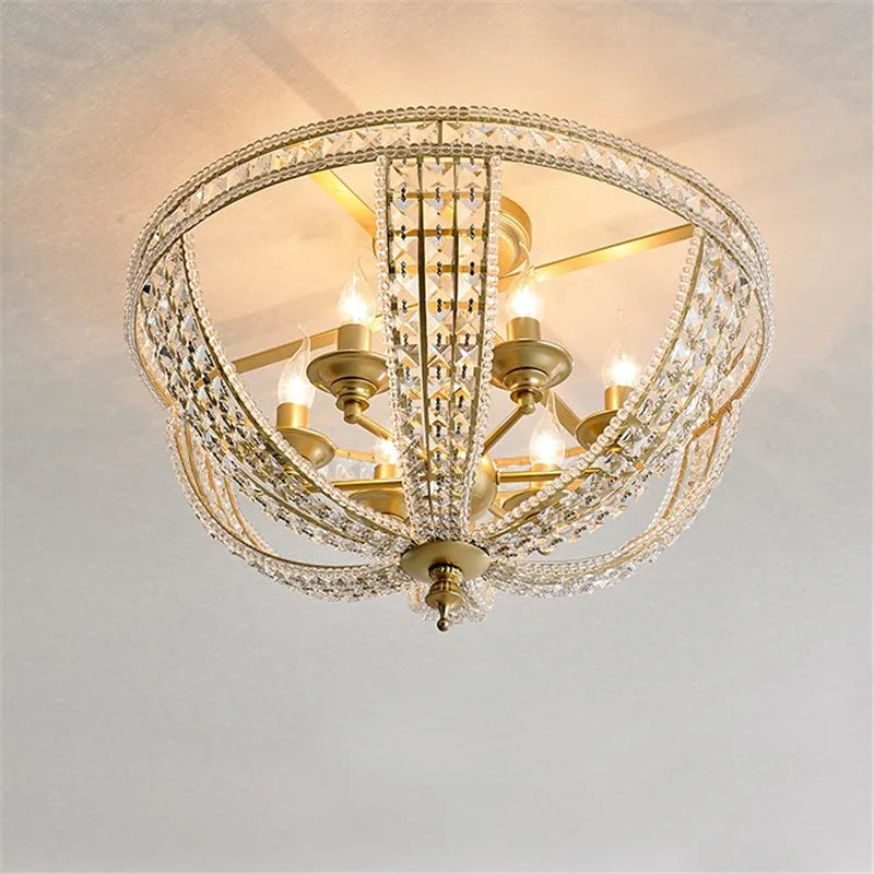 plafonnier en cristal de luxe style loft américain décoratif pour intérieur - vue 6 sur 6