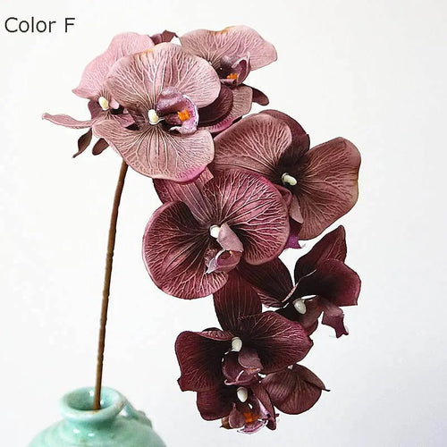 10 têtes d'orchidées artificielles rétro pour décorations élégantes - vue 17 sur 17