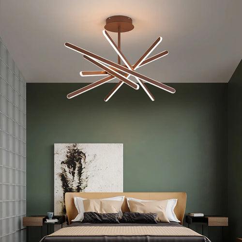 lustre à led design moderne avec télécommande et intensité variable - vue 6 sur 6