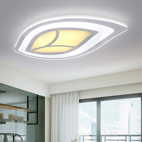 plafonnier led ultra fin design feuilles créatives moderne - vue 5 sur 5