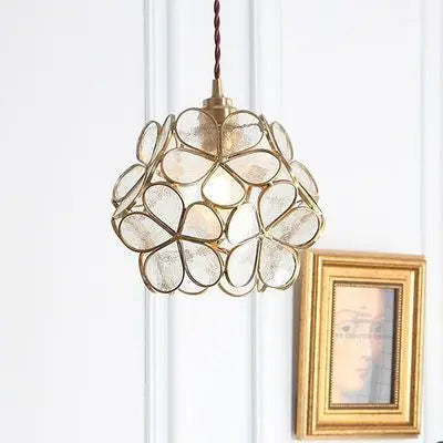 lampe en verre nordique ins chaude avec cuivre - vue 9 sur 10