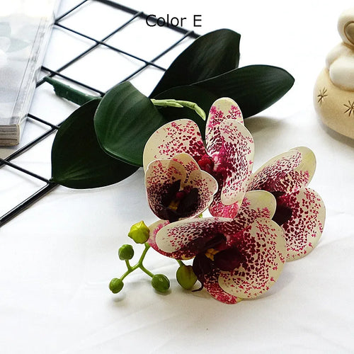 mini branche dorchidée artificielle pour décoration de mariage et domicile - vue 8 sur 13