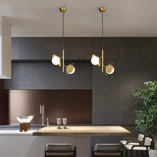 plafonnier led créatif design européen luxueux et chaleureux - vue 2 sur 9