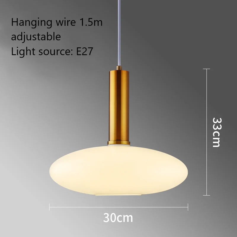 boule de verre moderne suspension led luminaire décoratif - vue 9 sur 15