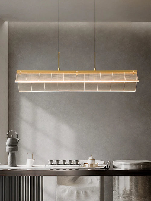 lustre moderne en cuivre suspension éclairage intérieur design - vue 3 sur 7