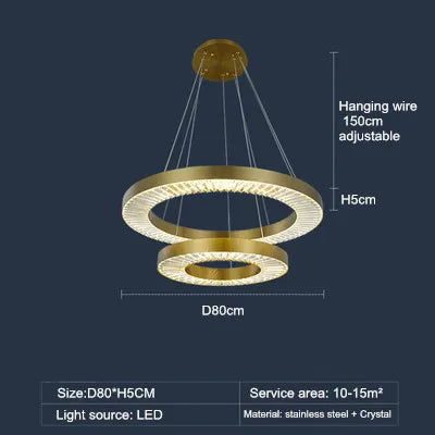 lustre en cristal de luxe style nordique moderne - vue 10 sur 12