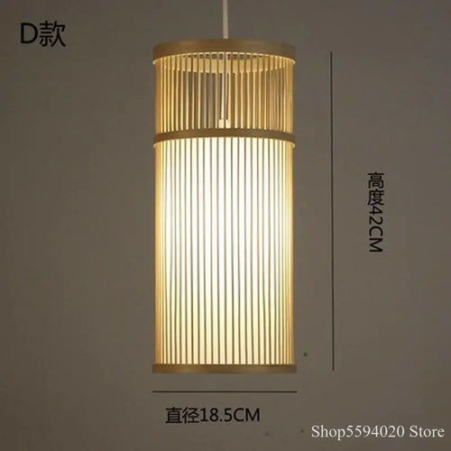lustre en bambou style zen pour ambiance relaxante - vue 7 sur 29