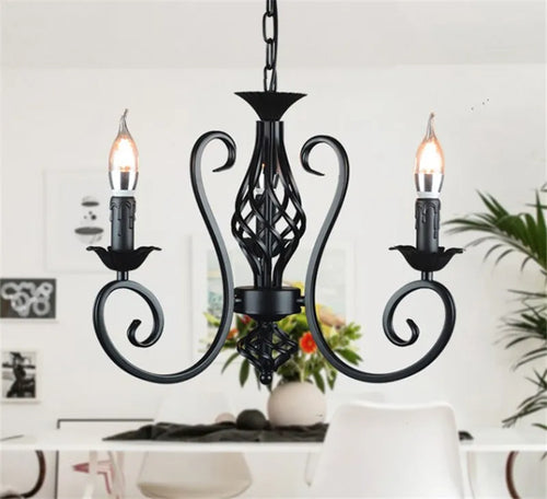 lustre industriel rétro en fer forgé chandelier vintage suspendu