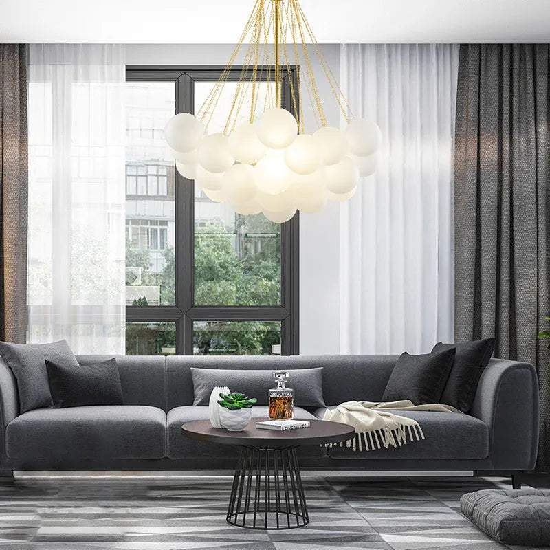 suspension en verre au design nordique pour décoration intérieure élégante - vue 6 sur 9