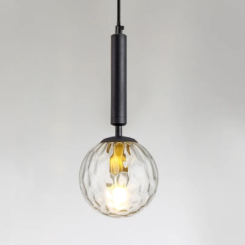 lustre moderne en verre pour bar restaurant et décoration intérieure - vue 3 sur 10