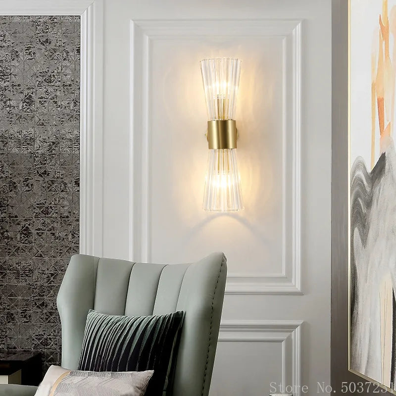 applique murale en cristal post-moderne de luxe américaine - vue 6 sur 7