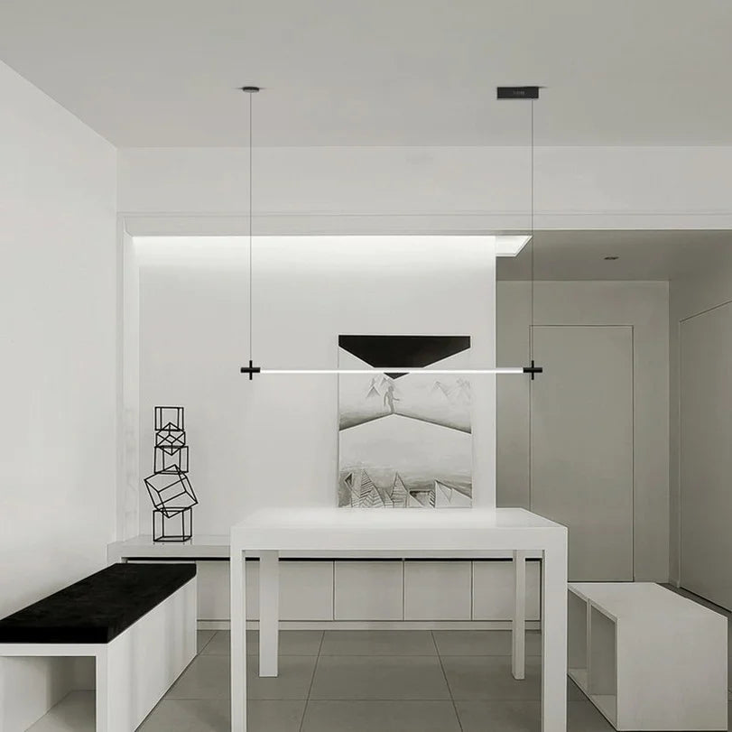 suspension led style minimaliste pour table à manger - vue 4 sur 7