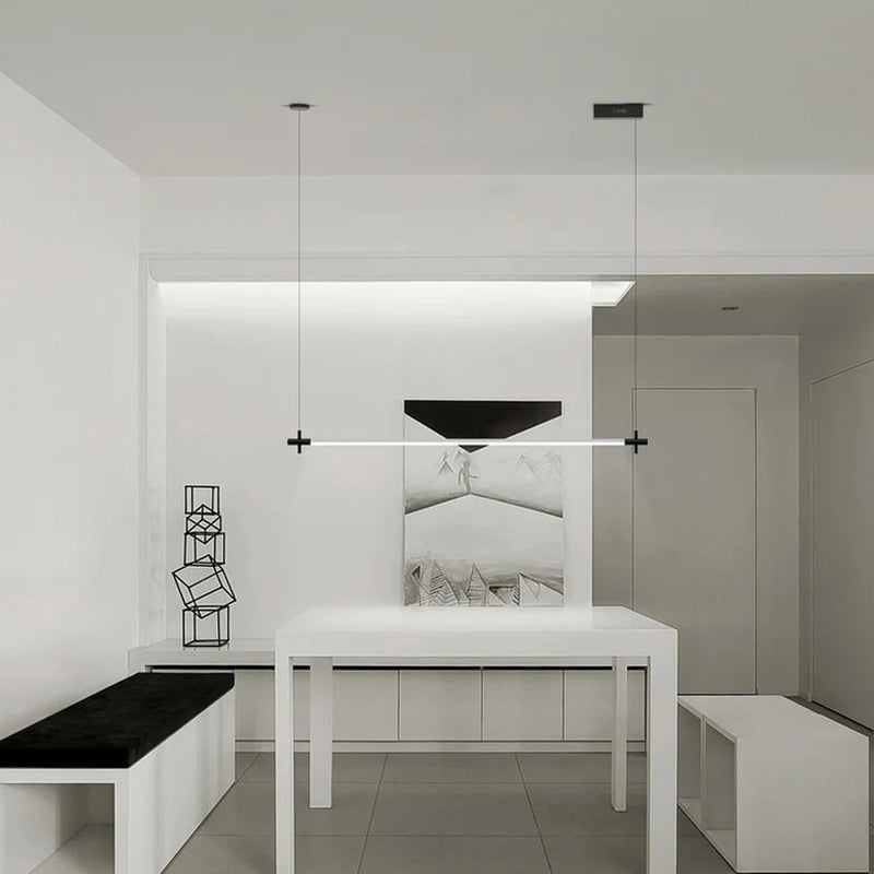 Suspension simples lampe de salle à manger lampes LED de cuisine pour la maison lampe suspendue table à manger longue lampe à bande éclairage minimaliste