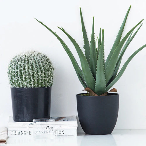 plantes succulentes artificielles pour décoration intérieure et extérieure - vue 2 sur 8