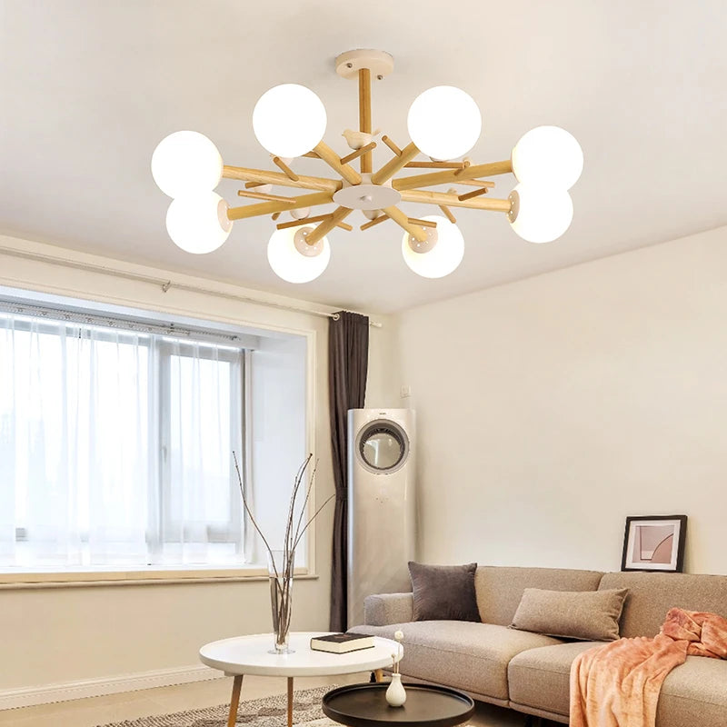 Lustres nordiques pour salon chambre cuisine verre Led lampe suspendue éclairage oiseau décor lampe moderne lustres de plafond - vue 5 sur 9