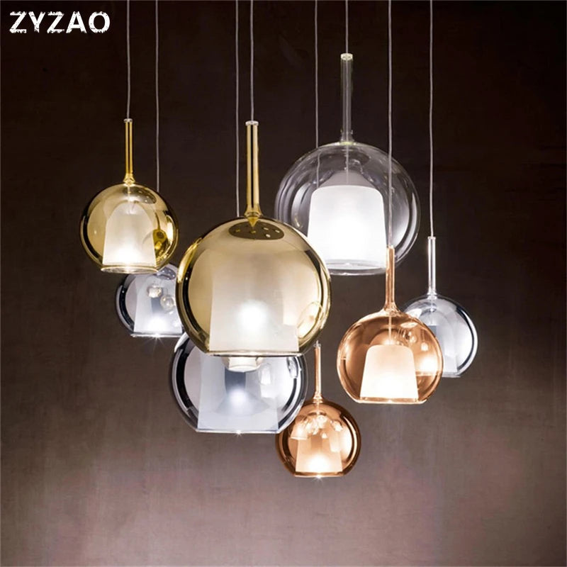 suspension moderne en verre design nordique pour intérieur élégante - vue 5 sur 9